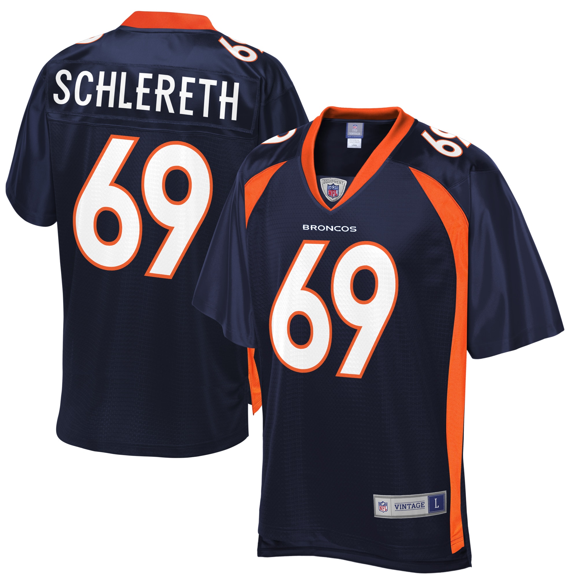 Mark Schlereth Denver Broncos Nfl Pro Line Replica Retired Player Jersey - Navy