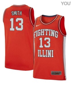 Mark Smith 13 Illinois Fighting Illini Retro Elite Basketball Youth Jersey - Orange