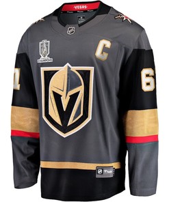 Mark Stone 61 Vegas Golden Knights 2023 Stanley Cup Champions Patch Alternate Breakaway Jersey - Black