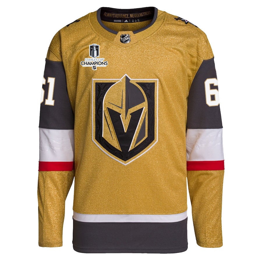 Mark Stone 61 Vegas Golden Knights Stanley Cup 2023 Champions Patch Home Breakaway Men Jersey - Gold