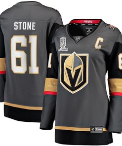 Mark Stone 61 Vegas Golden Knights Women's 2023 Stanley Cup Champions Alternate Breakaway Jersey - Black