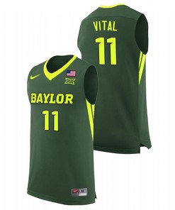 Mark Vital 11 Baylor Bears College Basketball Men Jersey - Green