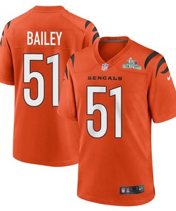 Markus Bailey 51 Cincinnati Bengals Super Bowl LVII Champions Men Alternate Game Jersey - Orange