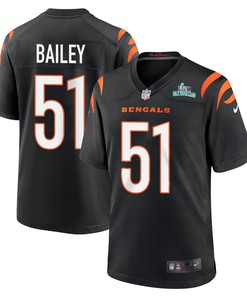 Markus Bailey 51 Cincinnati Bengals Super Bowl LVII Champions Men Game Jersey - Black