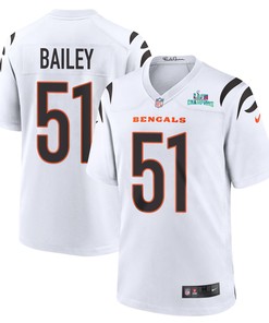 Markus Bailey 51 Cincinnati Bengals Super Bowl LVII Champions Men Game Jersey - White