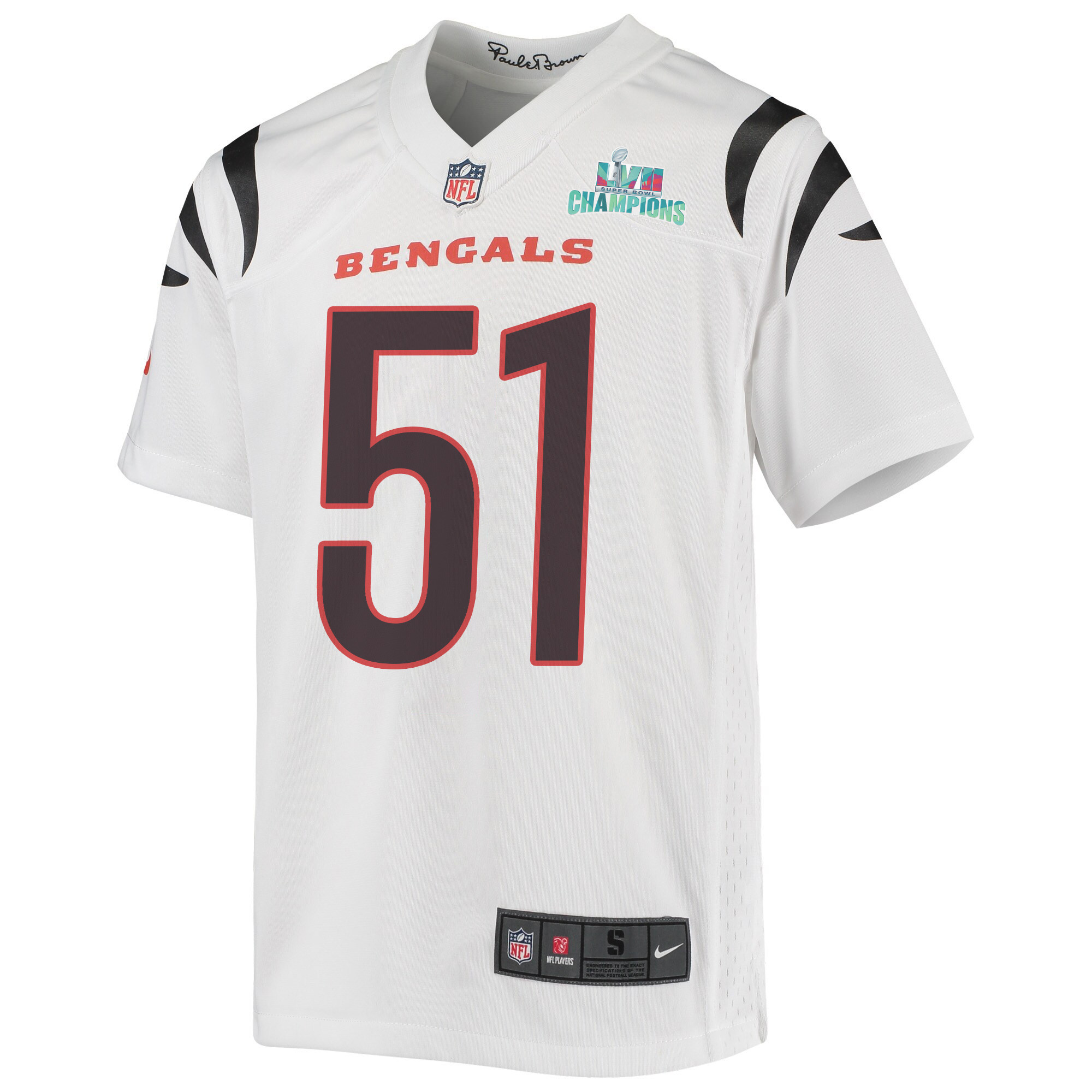 Markus Bailey 51 Cincinnati Bengals Super Bowl LVII Champions Youth Game Jersey - White