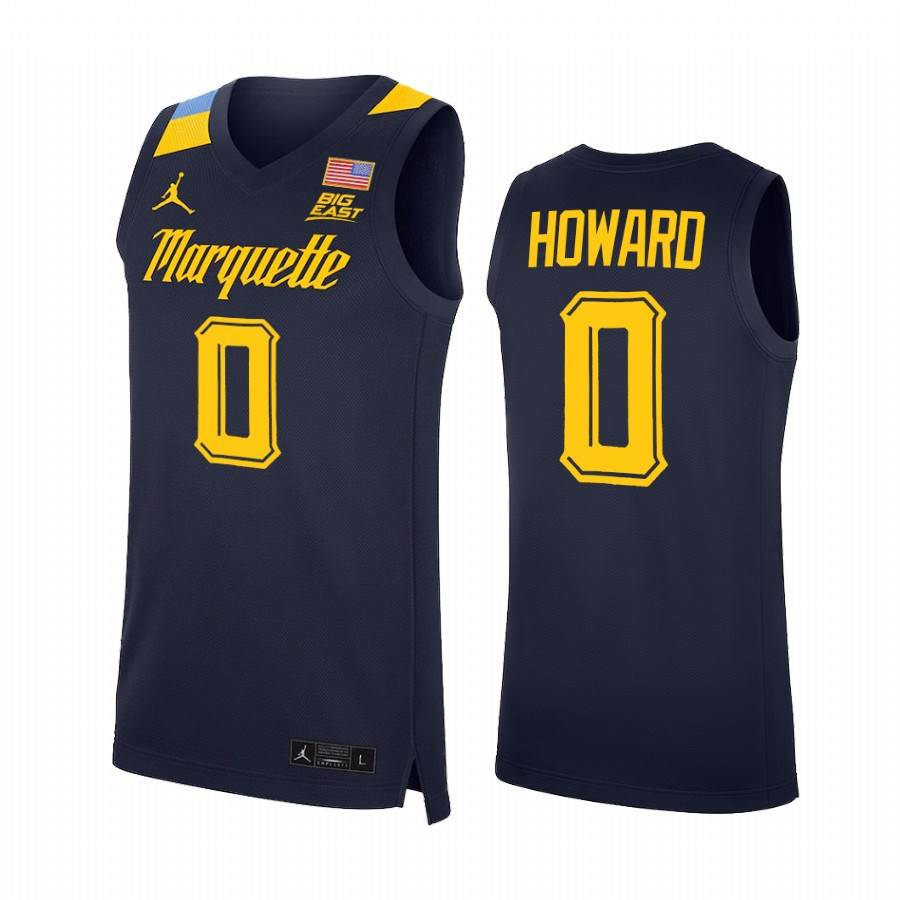 Markus Howard 0 Marquette Golden Eagles Alumni Uniform Men Jersey College Basketball Blue