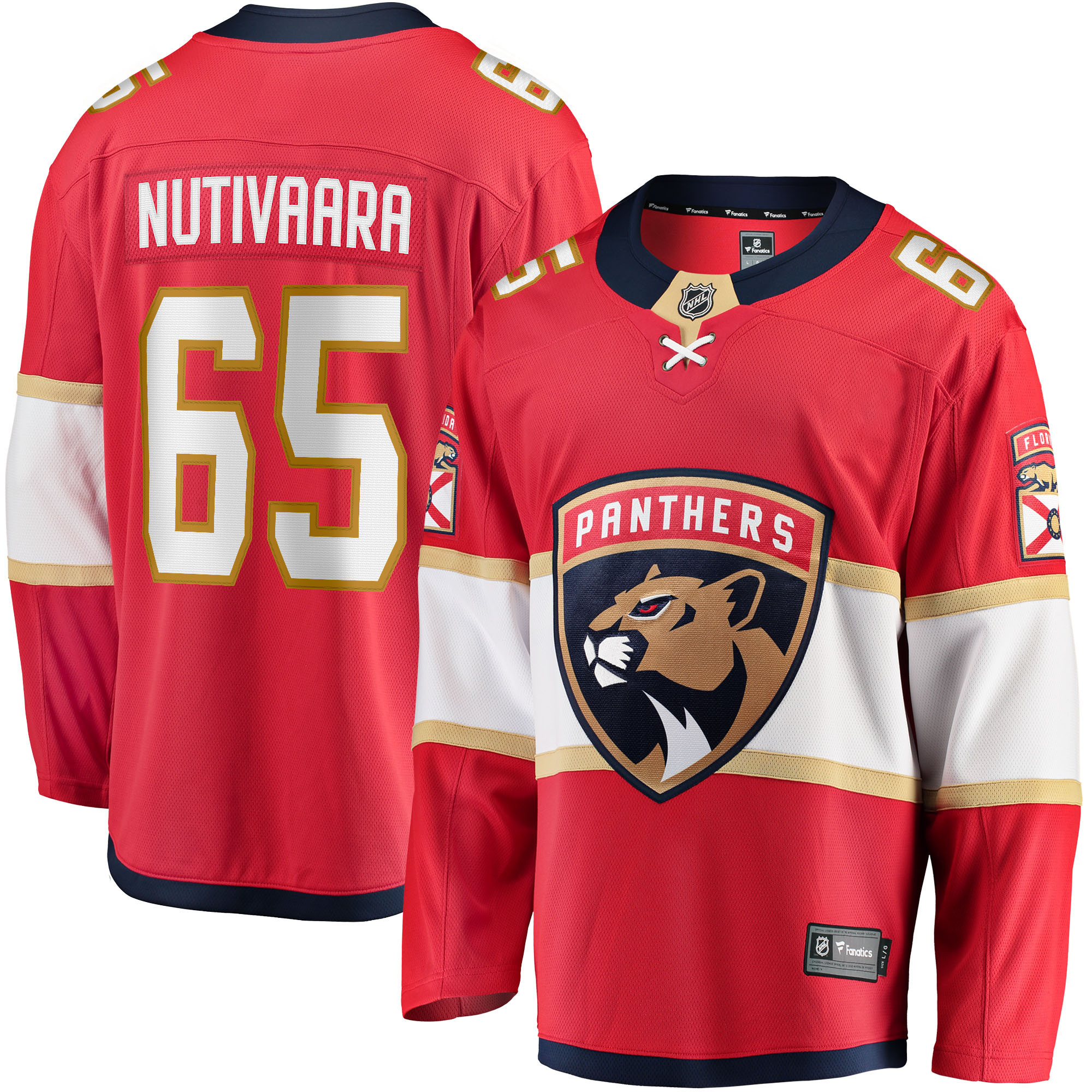 Markus Nutivaara Florida Panthers Fanatics Branded Home Breakaway Player Jersey - Red Nhl