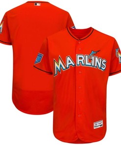 Marlins Mlb 2018 Spring Brandedition Personalized Orange Jersey