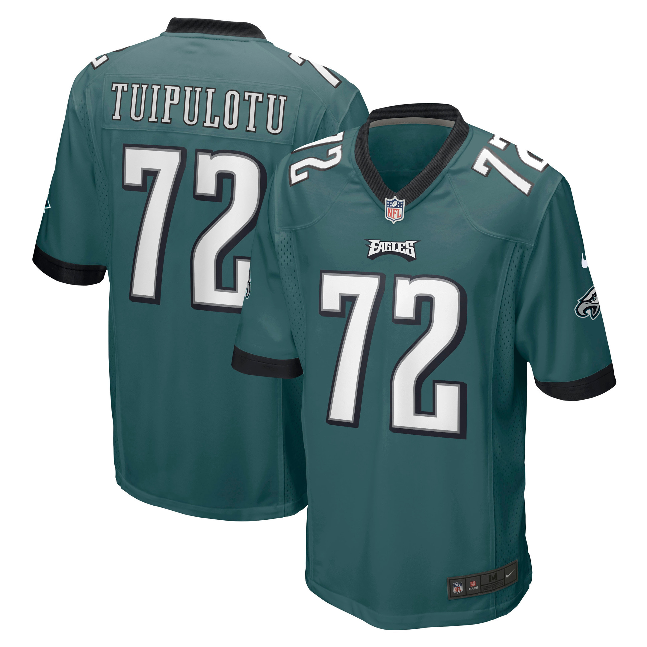 Marlon Tuipulotu Philadelphia Eagles Game Player Jersey - Midnight Green Nfl