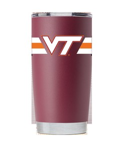 Maroon Virginia Tech Tumbler with Stripes - Limited Edition