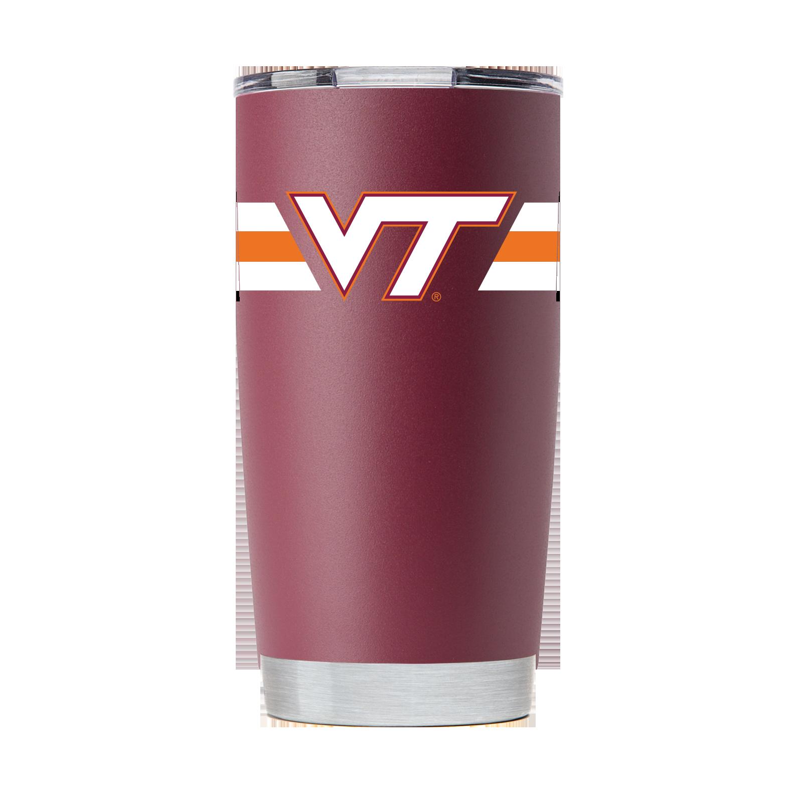Maroon Virginia Tech Tumbler with Stripes - Limited Edition