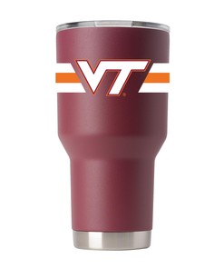 Maroon Virginia Tech Tumbler with Stripes - Limited Edition