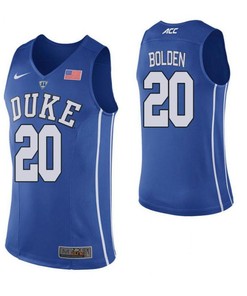 Marques Bolden 20 Elite Duke Blue Devils Basketball Jersey Blue