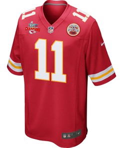 Marquez Valdes-Scantling 11 Kansas City Chiefs Super Bowl LVII Champions 3 Stars Men Game Jersey - Red
