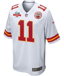 Marquez Valdes-Scantling 11 Kansas City Chiefs Super Bowl LVII Champions 3 Stars Men Game Jersey - White