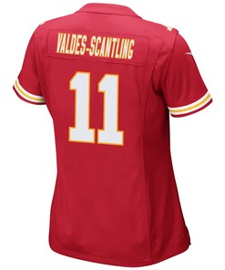 Marquez Valdes-Scantling 11 Kansas City Chiefs Super Bowl LVII Champions 3 Stars Women Game Jersey - Red