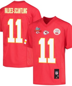 Marquez Valdes-Scantling 11 Kansas City Chiefs Super Bowl LVII Champions 3 Stars Youth Game Jersey - Red
