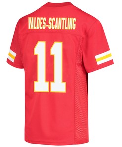 Marquez Valdes-Scantling 11 Kansas City Chiefs Super Bowl LVII Champions 3 Stars Youth Game Jersey - Red