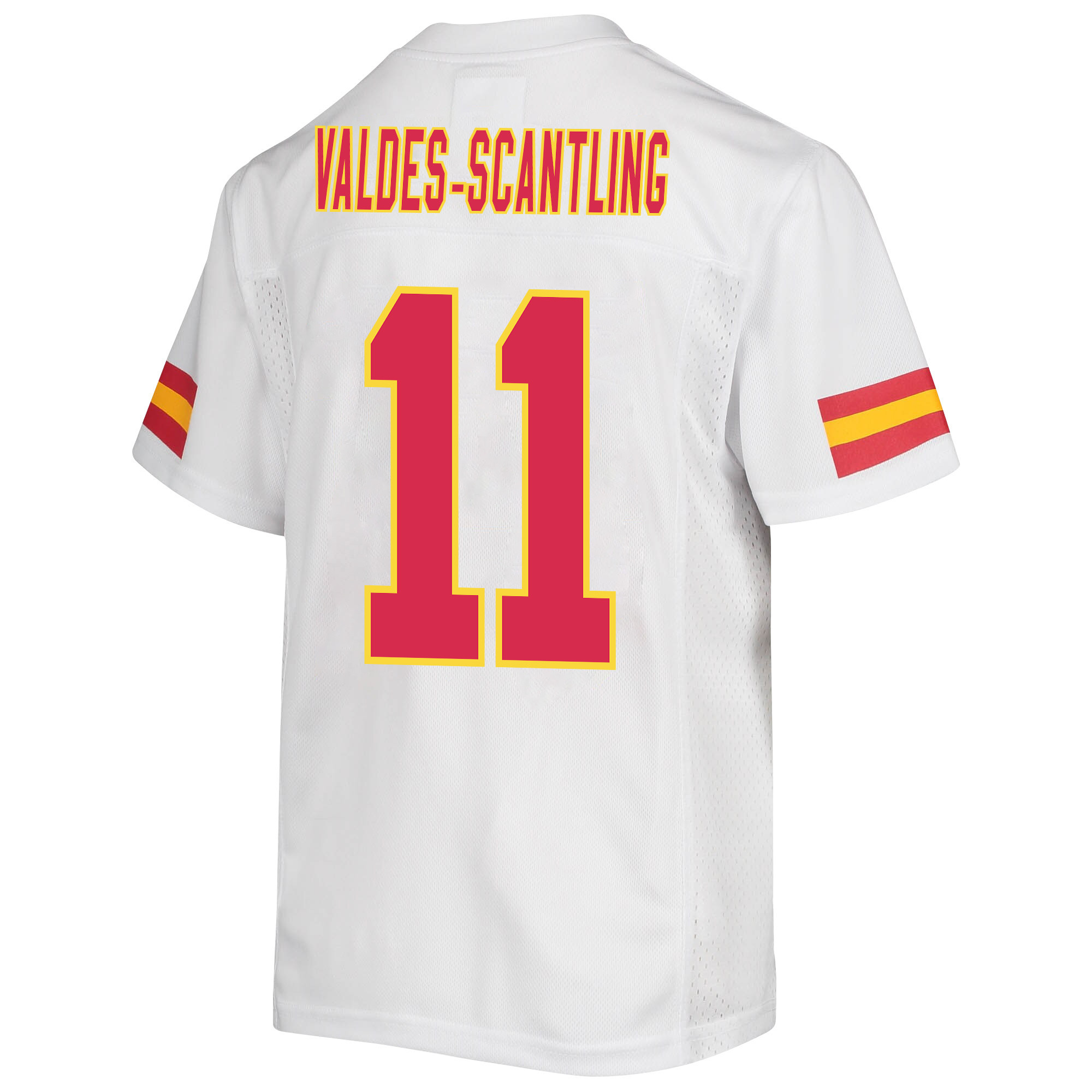 Marquez Valdes-Scantling 11 Kansas City Chiefs Super Bowl LVII Champions 3 Stars Youth Game Jersey - White