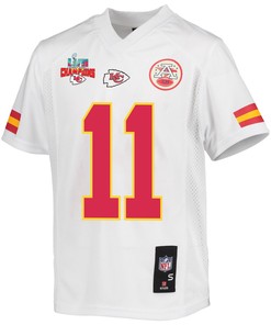 Marquez Valdes-Scantling 11 Kansas City Chiefs Super Bowl LVII Champions 3 Stars Youth Game Jersey - White