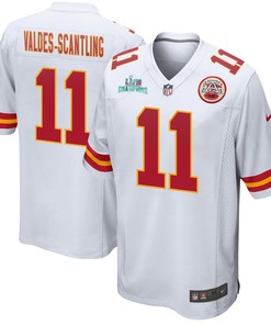 Marquez Valdes-Scantling 11 Kansas City Chiefs Super Bowl LVII Champions Men Game Jersey - White