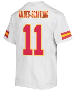 Marquez Valdes-Scantling 11 Kansas City Chiefs Super Bowl LVII Champions Youth Game Jersey - White