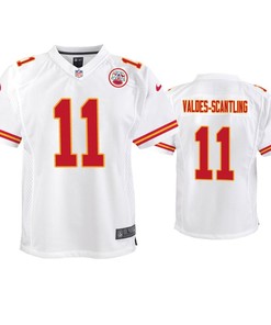Marquez Valdes-Scantling 11 Kansas City Chiefs Youth Game Jersey - White Jersey