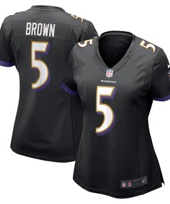 Marquise Brown Baltimore Ravens Womens Game Jersey - Black Nfl