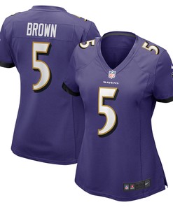 Marquise Brown Baltimore Ravens Womens Game Player Jersey Purple Nfl