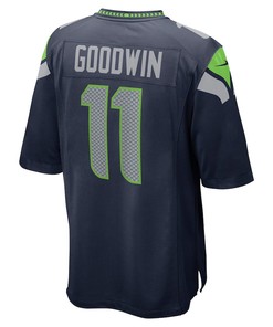Marquise Goodwin 11 Seattle Seahawks Home Game Player Jersey - College Navy