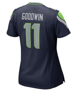 Marquise Goodwin 11 Seattle Seahawks Women's Home Game Player Jersey - College Navy