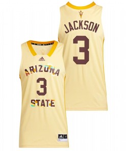 Marreon Jackson 3 Yellow Arizona State Sun Devils 2022 Basketball Honoring Black Excellence Jersey