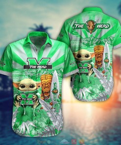 Marshall Thundering Herd Baby Yoda NCAA Hawaiian Shirt