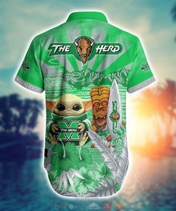 Marshall Thundering Herd Baby Yoda NCAA Hawaiian Shirt
