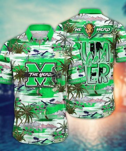 Marshall Thundering Herd NCAA Flower Hawaii Shirt For Fans Ver 11