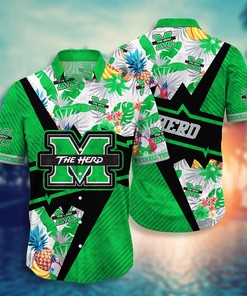 Marshall Thundering Herd NCAA Flower Hawaii Shirt For Fans Ver 12