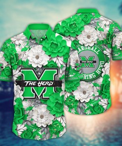 Marshall Thundering Herd NCAA Flower Hawaii Shirt For Fans Ver 13