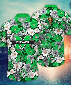 Marshall Thundering Herd NCAA Flower Hawaii Shirt For Fans Ver 22