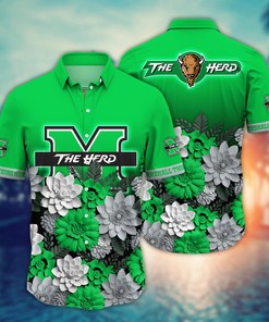Marshall Thundering Herd NCAA Flower Hawaii Shirt For Fans Ver 27