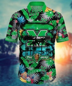 Marshall Thundering Herd NCAA Flower Hawaii Shirt For Fans Ver 34