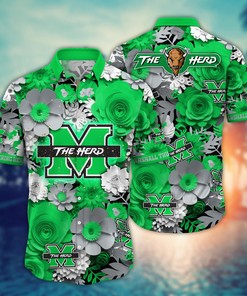 Marshall Thundering Herd NCAA Flower Hawaii Shirt For Fans Ver 35