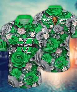 Marshall Thundering Herd NCAA Flower Hawaii Shirt For Fans Ver 8