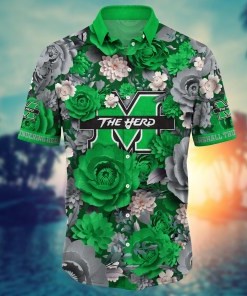 Marshall Thundering Herd NCAA Flower Hawaii Shirt For Fans Ver 8