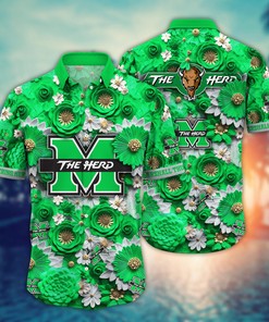 Marshall Thundering Herd NCAA Hawaiian Shirt for This Summer Customize Shirt Any Team