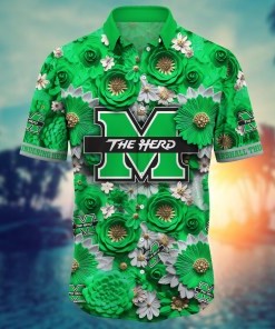 Marshall Thundering Herd NCAA Hawaiian Shirt for This Summer Customize Shirt Any Team