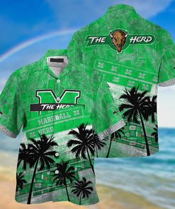 Marshall Thundering Herd NCAA Palm Tree Pattern Hawaii Shirt For Sports Fans