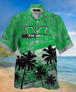 Marshall Thundering Herd NCAA Palm Tree Pattern Hawaii Shirt For Sports Fans