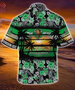 Marshall Thundering Herd Summer Hawaiian Shirt, Floral Pattern for Sports Enthusiast This Year