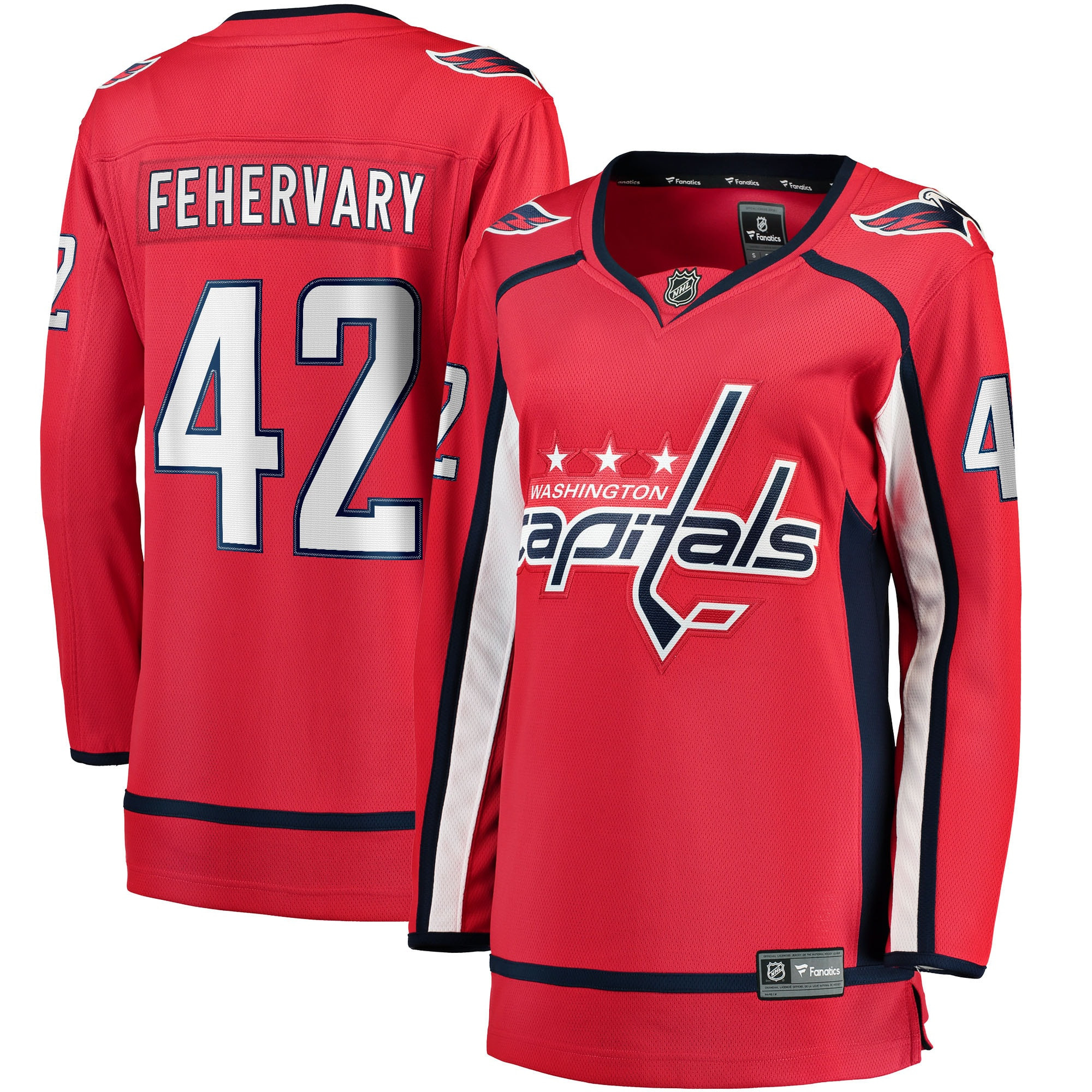 Martin Fehervary Washington Capitals Fanatics Branded Womens Home Breakaway Player Jersey - Red Nhl